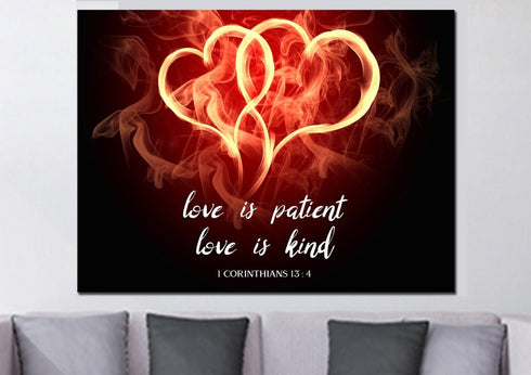 Hearts on Fire #24 Love is Patient, Love is Kind Wall Art