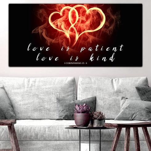 Hearts on Fire #24 Love is Patient, Love is Kind Wall Art