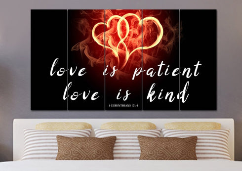 Hearts on Fire #24 Love is Patient, Love is Kind Wall Art