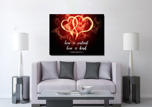 Hearts on Fire #24 Love is Patient, Love is Kind Wall Art
