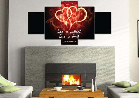 Hearts on Fire #24 Love is Patient, Love is Kind Wall Art