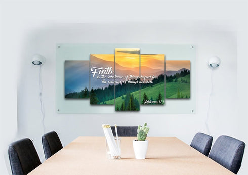 Hebrew 11:1 Faith is the Substance of Things Wall Art Canvas Print
