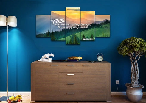 Hebrew 11:1 Faith is the Substance of Things Wall Art Canvas Print