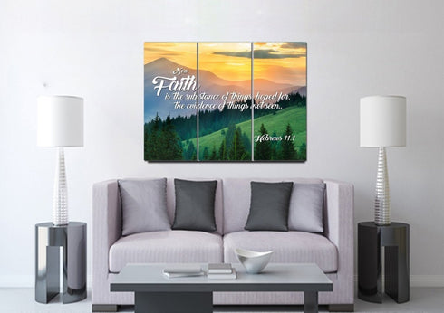 Hebrew 11:1 Faith is the Substance of Things Wall Art Canvas Print