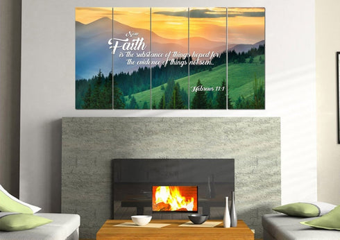 Hebrew 11:1 Faith is the Substance of Things Wall Art Canvas Print