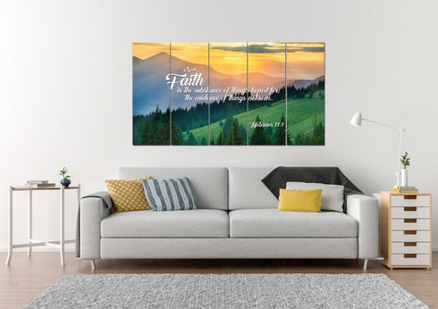 Hebrew 11:1 Faith is the Substance of Things Wall Art Canvas Print