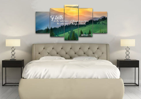 Hebrew 11:1 Faith is the Substance of Things Wall Art Canvas Print
