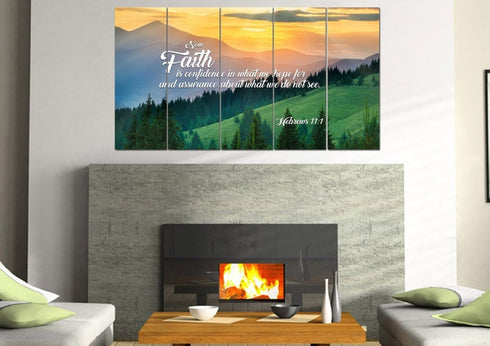 Hebrew 11:1 NIV Faith is Confidence Wall Art Canvas Print