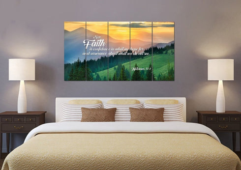 Hebrew 11:1 NIV Faith is Confidence Wall Art Canvas Print