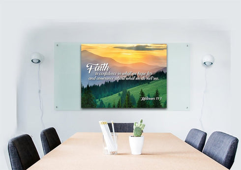 Hebrew 11:1 NIV Faith is Confidence Wall Art Canvas Print