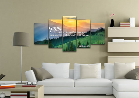 Hebrew 11:1 NIV Faith is Confidence Wall Art Canvas Print