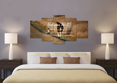 Hebrews 10:25 Encouraging One Another Wall Art Canvas Print