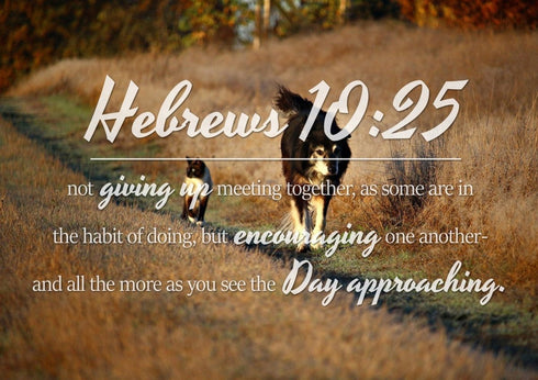 Hebrews 10:25 Encouraging One Another Wall Art Canvas Print