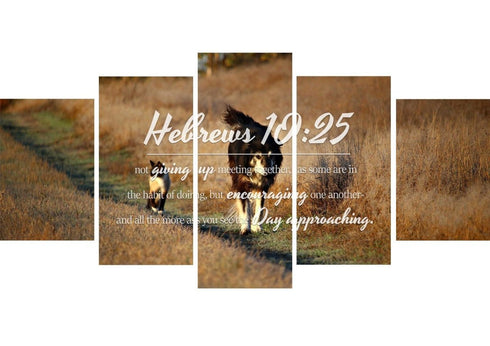 Hebrews 10:25 Encouraging One Another Wall Art Canvas Print