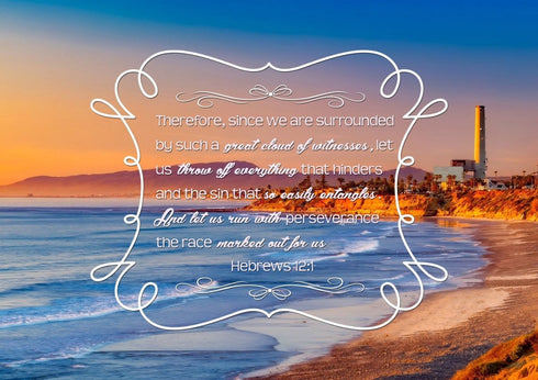 Hebrews 12:1 Wall Art Canvas Print