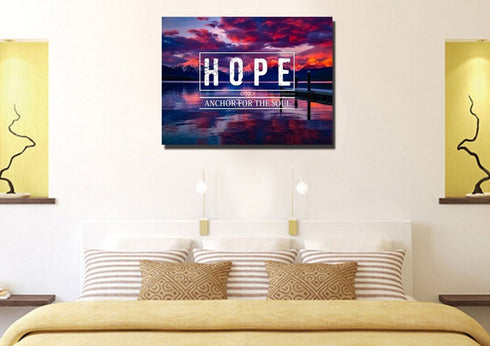Hope Anchor for the Soul Wall Art Canvas Print