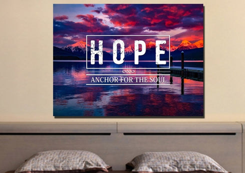 Hope Anchor for the Soul Wall Art Canvas Print