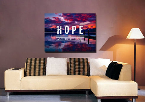 Hope Anchor for the Soul Wall Art Canvas Print