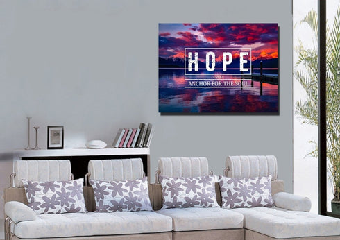 Hope Anchor for the Soul Wall Art Canvas Print