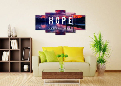 Hope Anchor for the Soul Wall Art Canvas Print