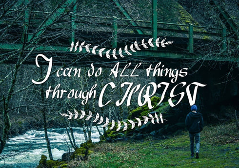 I can do all things Through Christ Wall Art Canvas Print