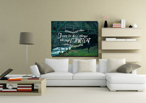 I can do all things Through Christ Wall Art Canvas Print