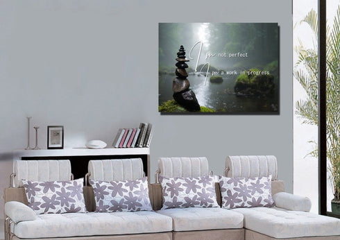I'm not Perfect Im a Work in Progress Wall Art Canvas Print