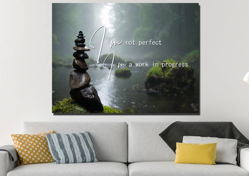 I'm not Perfect Im a Work in Progress Wall Art Canvas Print