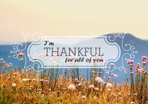 I'm Thankful for all of you Wall Art Canvas Print