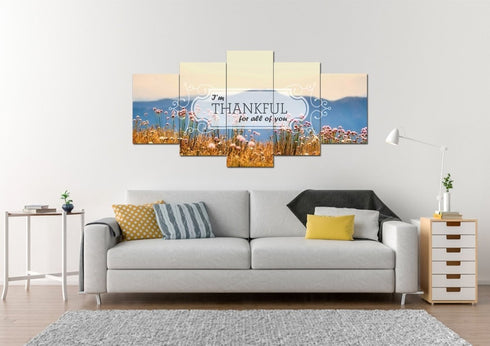 I'm Thankful for all of you Wall Art Canvas Print
