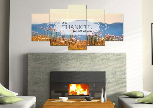 I'm Thankful for all of you Wall Art Canvas Print