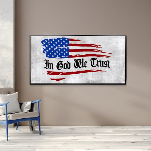In God we Trust #10 American Flag Patriotic Wall Art