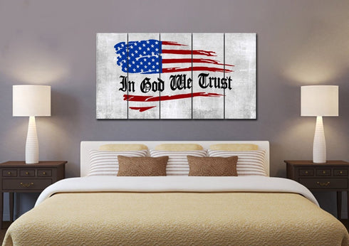 In God we Trust #10 American Flag Patriotic Wall Art
