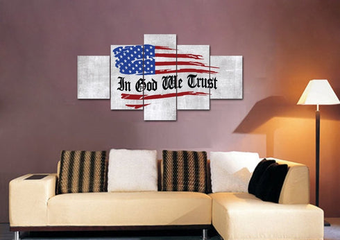 In God we Trust #10 American Flag Patriotic Wall Art