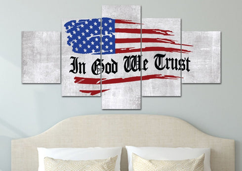 In God we Trust #10 American Flag Patriotic Wall Art