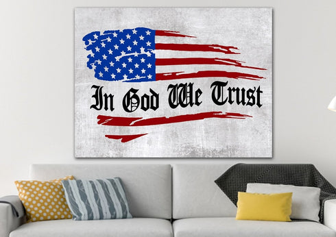 In God we Trust #10 American Flag Patriotic Wall Art