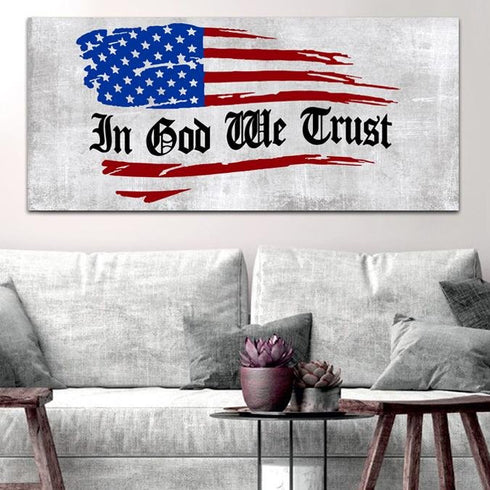 In God we Trust #10 American Flag Patriotic Wall Art