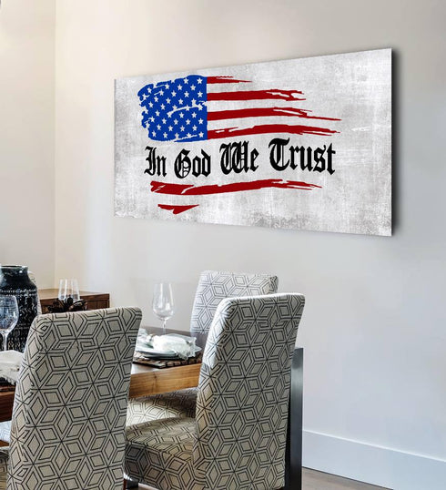 In God we Trust #10 American Flag Patriotic Wall Art