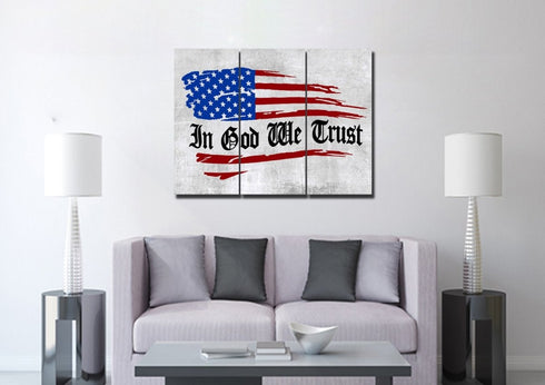 In God we Trust #10 American Flag Patriotic Wall Art