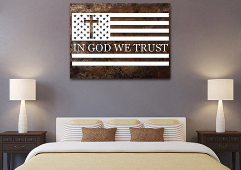 In God we Trust #15 American Flag Patriotic Wall Art