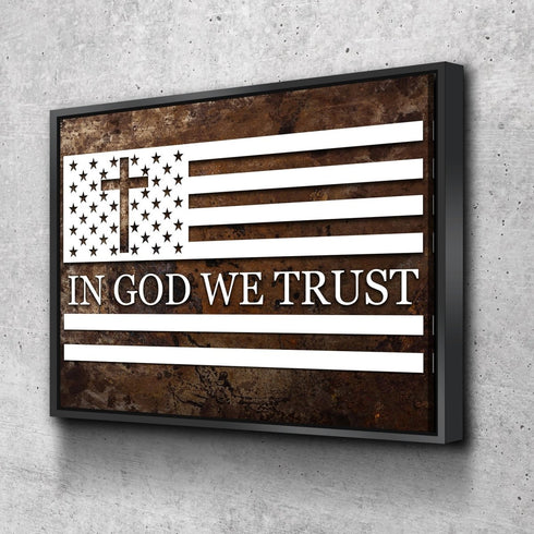 In God we Trust #15 American Flag Patriotic Wall Art