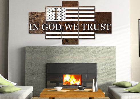 In God we Trust #15 American Flag Patriotic Wall Art