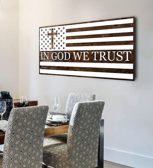 In God we Trust #15 American Flag Patriotic Wall Art