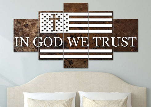 In God we Trust #15 American Flag Patriotic Wall Art