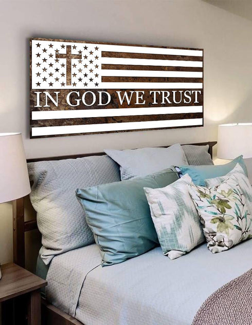 In God we Trust #15 American Flag Patriotic Wall Art