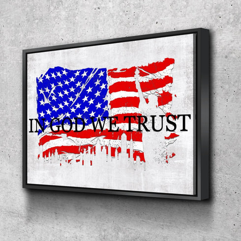 In God we Trust #19 American Flag Patriotic Wall Art