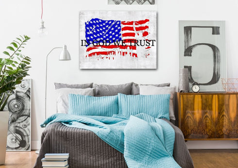 In God we Trust #19 American Flag Patriotic Wall Art
