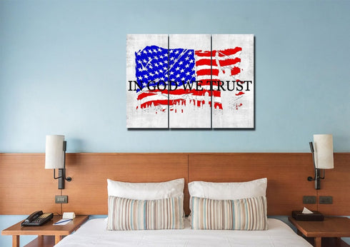 In God we Trust #19 American Flag Patriotic Wall Art