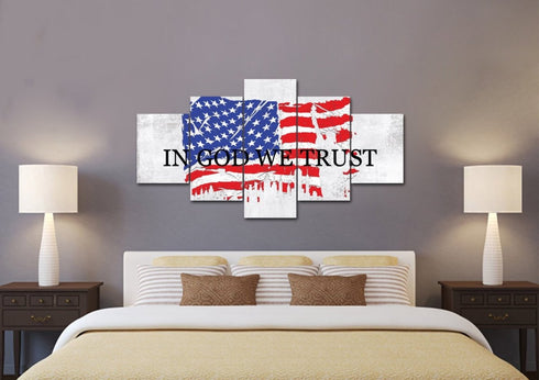 In God we Trust #19 American Flag Patriotic Wall Art