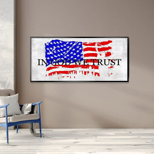 In God we Trust #19 American Flag Patriotic Wall Art